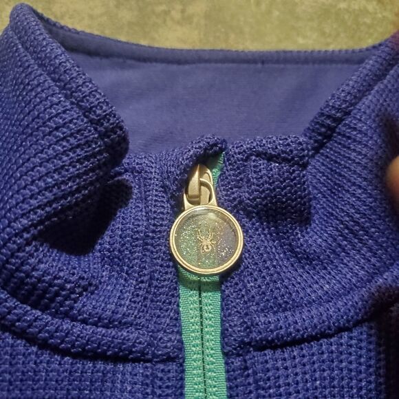 Spyder Girls Endure Stryke blue Full-Zip Sweater Jacket sz 7/8 - Picture 4 of 4